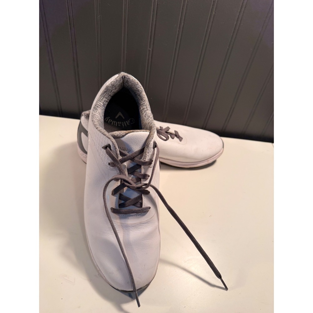 Callaway Mens CGW403WT Spiked Golf Shoes White Grey Size 11